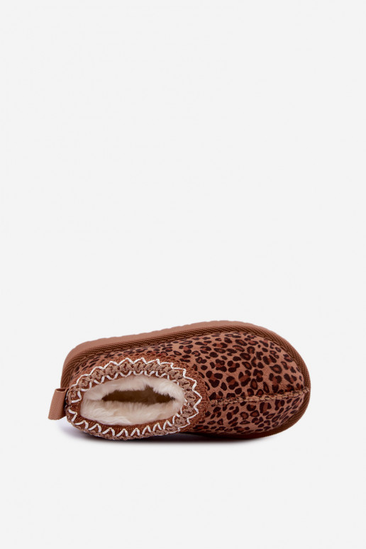 Botas de neve infantis com estampa de leopardo Ysmerine