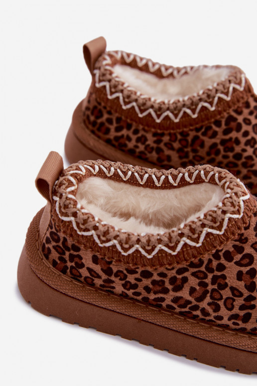 Botas de neve infantis com estampa de leopardo Ysmerine