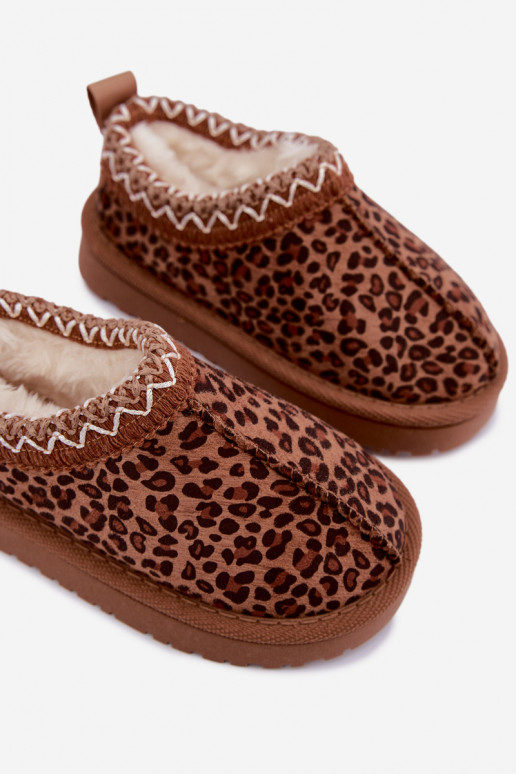 Botas de neve infantis com estampa de leopardo Ysmerine