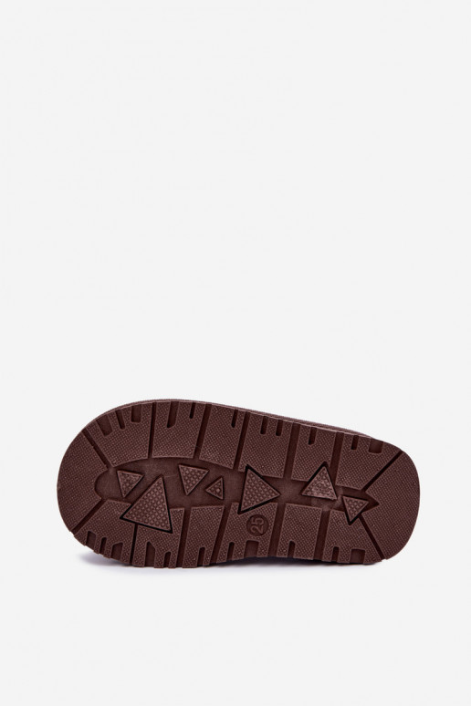 Botas de neve infantis com padrões de chocolate e ervilhas Ysmerine