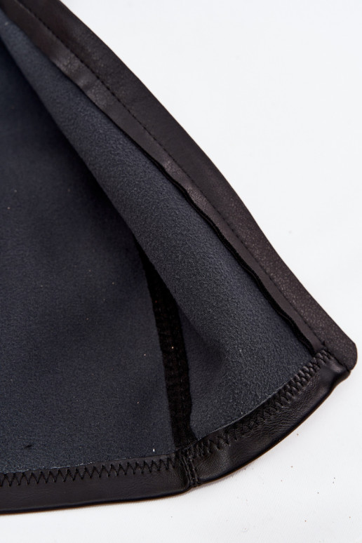 botas altas femininas em couro sintético preto Oceana