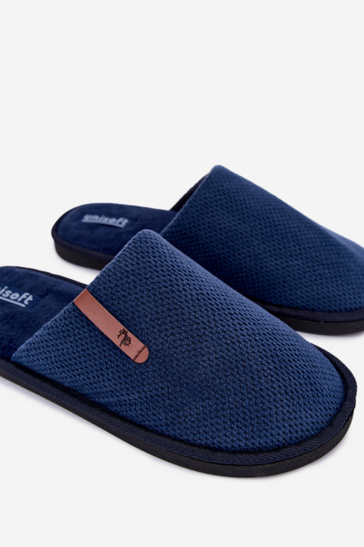 chinelo masculino em cor azul escuro Dervan