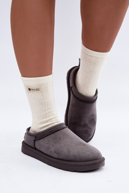 botas de neve femininas baixas na cor cinza Rosmina