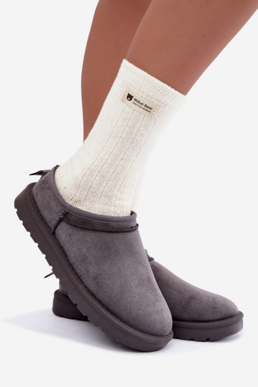 botas de neve femininas baixas na cor cinza Rosmina
