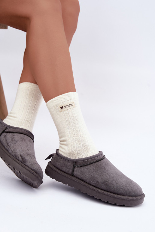 botas de neve femininas baixas na cor cinza Rosmina