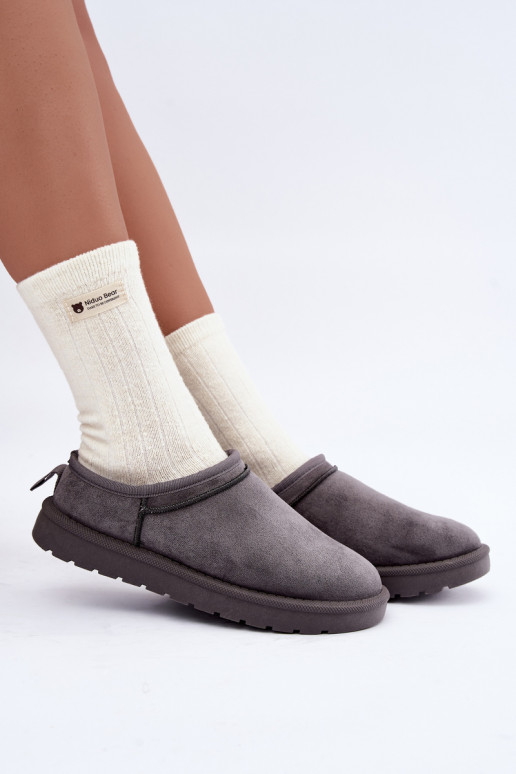 botas de neve femininas baixas na cor cinza Rosmina
