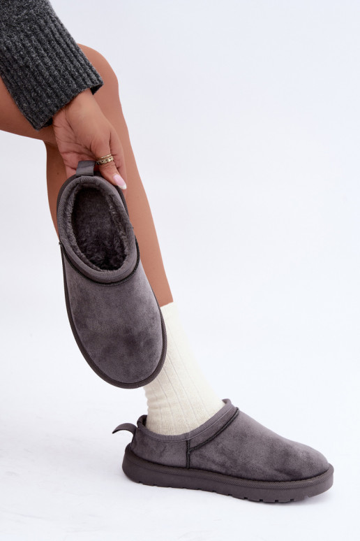 botas de neve femininas baixas na cor cinza Rosmina