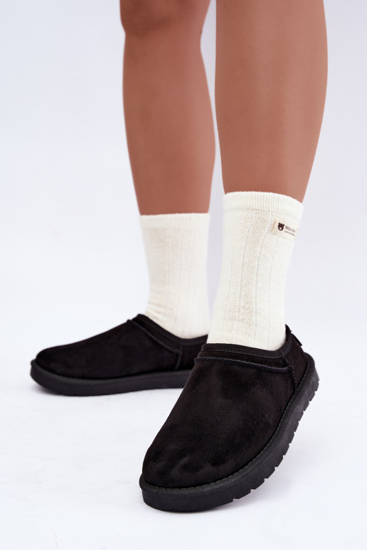 botas de neve femininas baixas na cor preta Rosmina