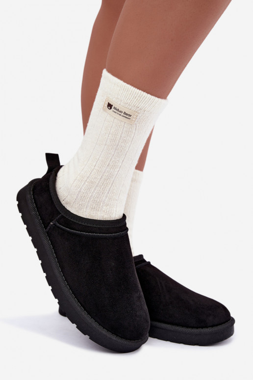 botas de neve femininas baixas na cor preta Rosmina