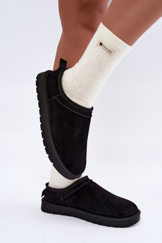 botas de neve femininas baixas na cor preta Rosmina