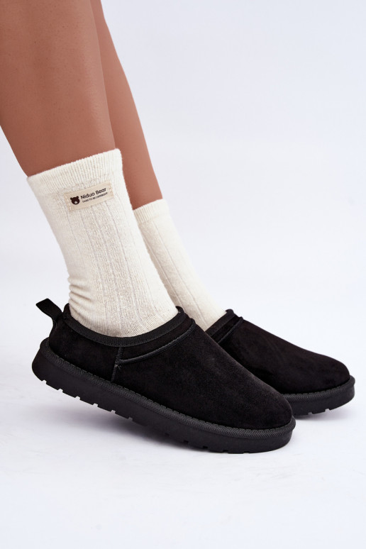 botas de neve femininas baixas na cor preta Rosmina