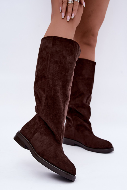 Botas acima do joelho com saltos largos Pavellea