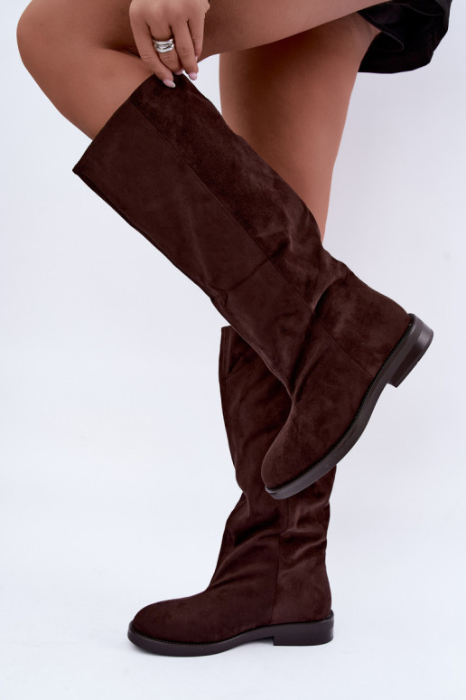 Botas acima do joelho com saltos largos Pavellea