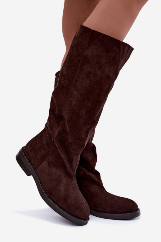 Botas acima do joelho com saltos largos Pavellea