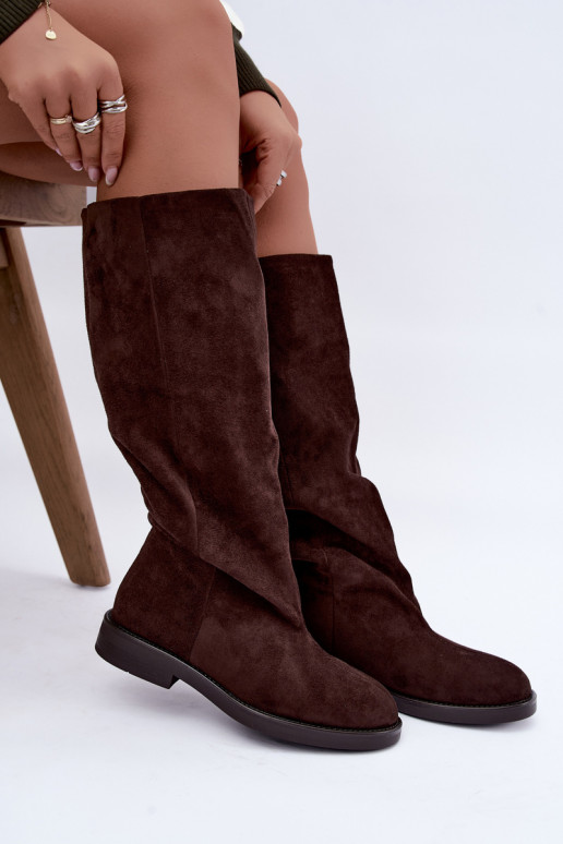 Botas acima do joelho com saltos largos Pavellea