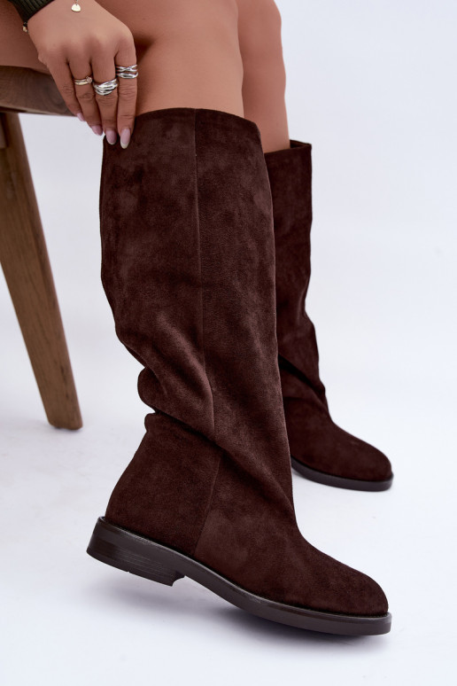 Botas acima do joelho com saltos largos Pavellea