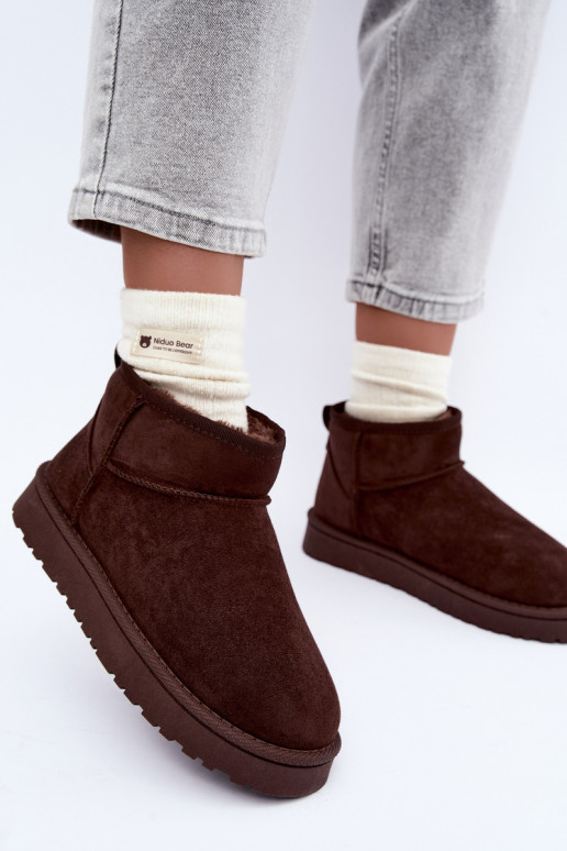 Botas de neve femininas CzekoladoĮe Rosienne
