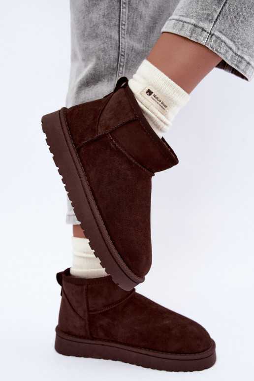 Botas de neve femininas CzekoladoĮe Rosienne