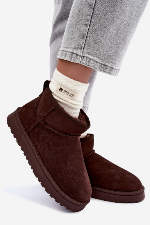 Botas de neve femininas CzekoladoĮe Rosienne