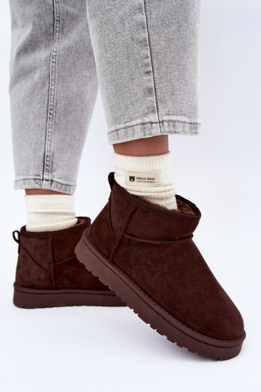 Botas de neve femininas CzekoladoĮe Rosienne