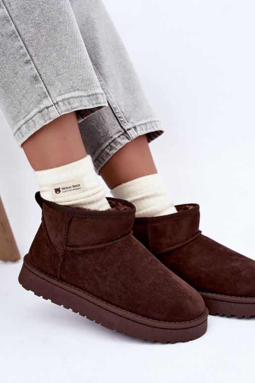 Botas de neve femininas CzekoladoĮe Rosienne