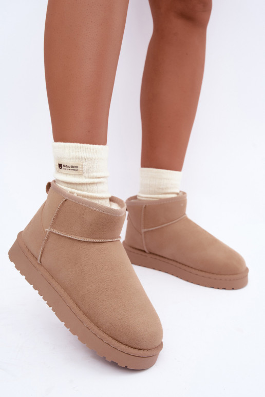 Botas de neve femininas na cor areia Rosienne