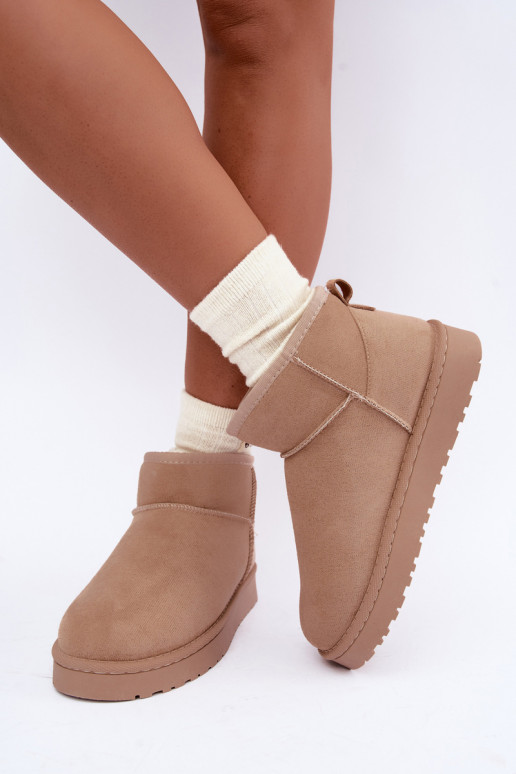 Botas de neve femininas na cor areia Rosienne