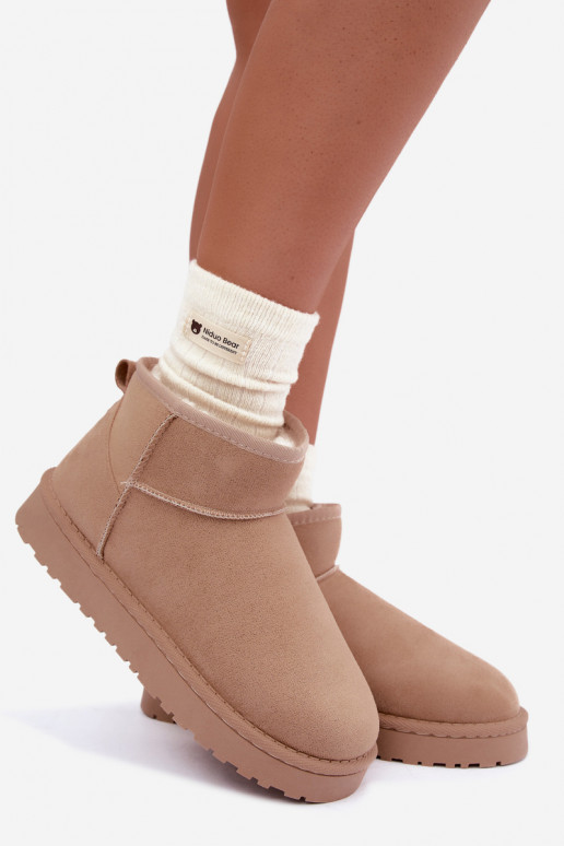 Botas de neve femininas na cor areia Rosienne