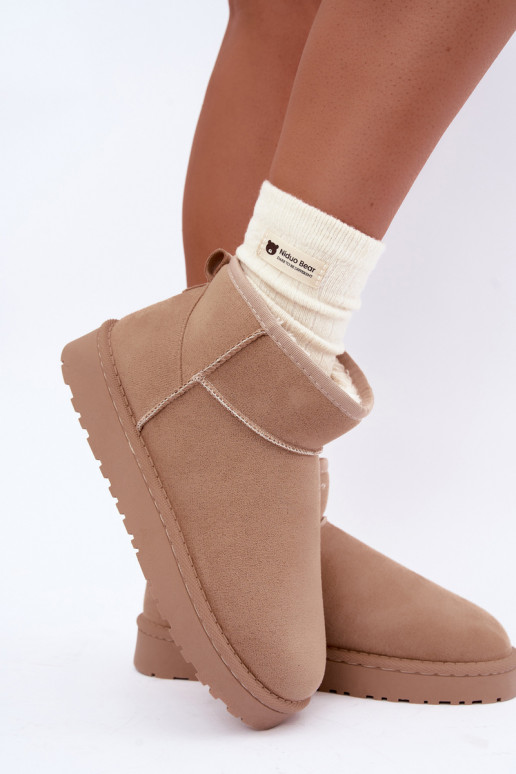 Botas de neve femininas na cor areia Rosienne