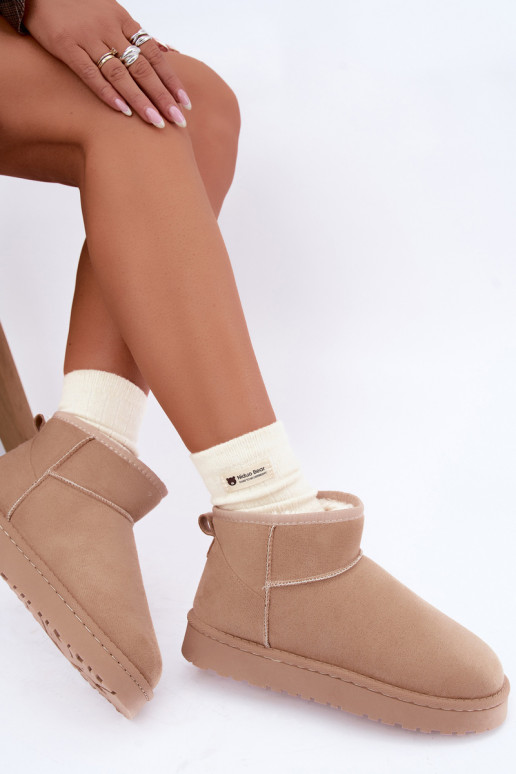 Botas de neve femininas na cor areia Rosienne