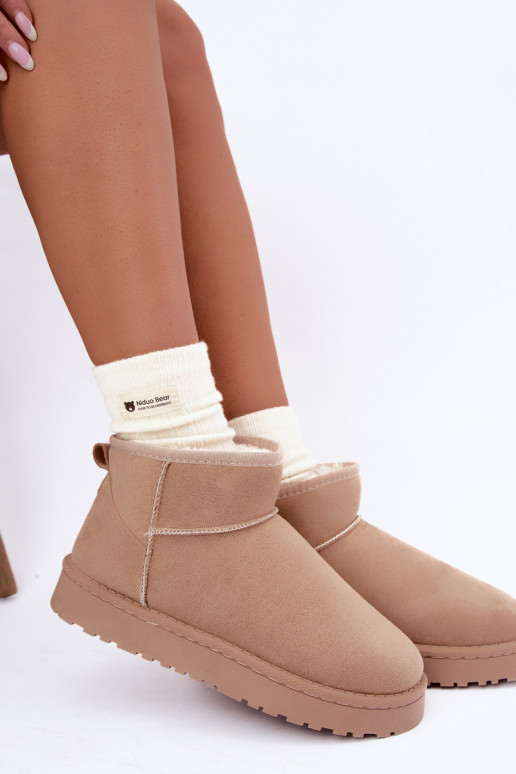 Botas de neve femininas na cor areia Rosienne