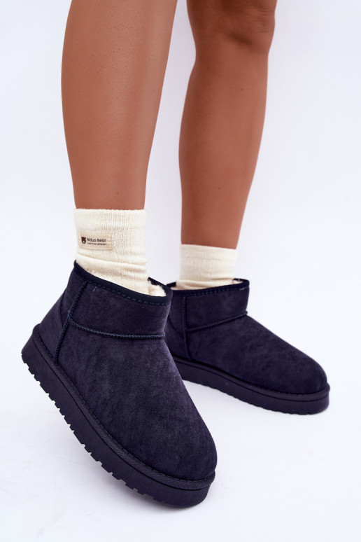 Botas de neve femininas na cor azul escuro Rosienne