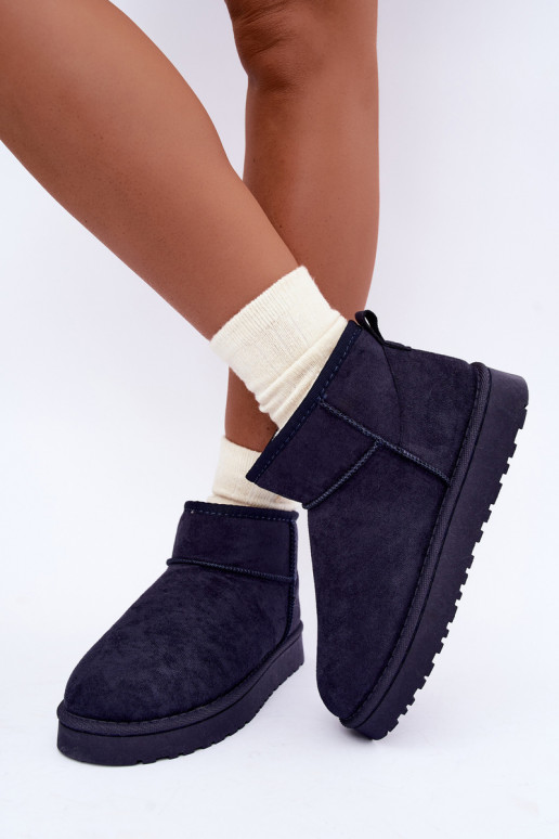 Botas de neve femininas na cor azul escuro Rosienne