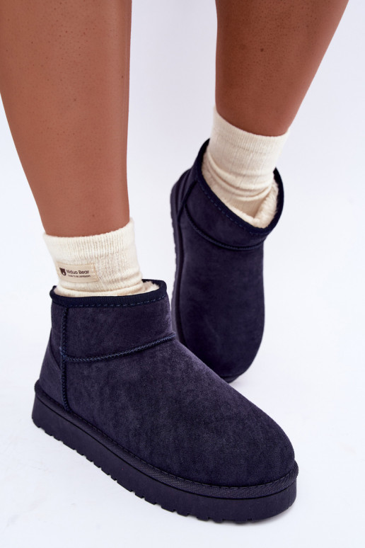Botas de neve femininas na cor azul escuro Rosienne