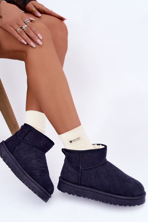 Botas de neve femininas na cor azul escuro Rosienne