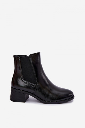 Botins elegantes femininos na cor preta Dalmora 2