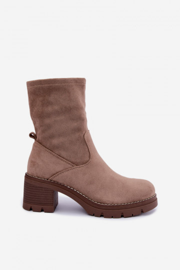 Botins femininos na cor areia Meldrenelle 2