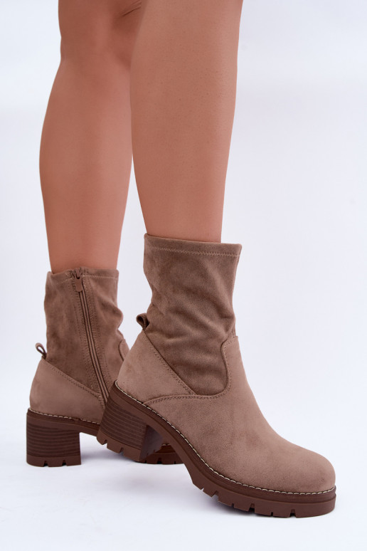 Botins femininos na cor areia Meldrenelle
