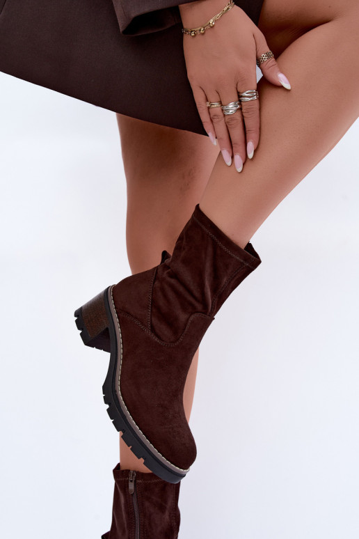 Botins femininos CzekoladoĮe Meldrenelle