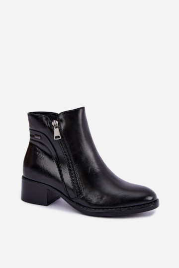 Botins pretos forrados Merseline