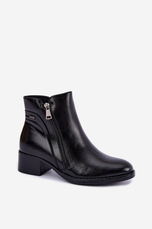 Botins pretos forrados Merseline