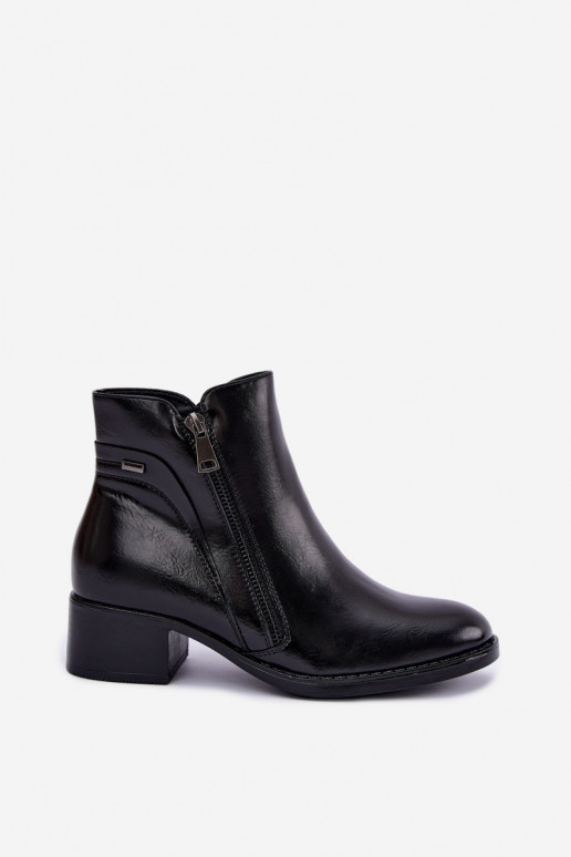 Botins pretos forrados Merseline