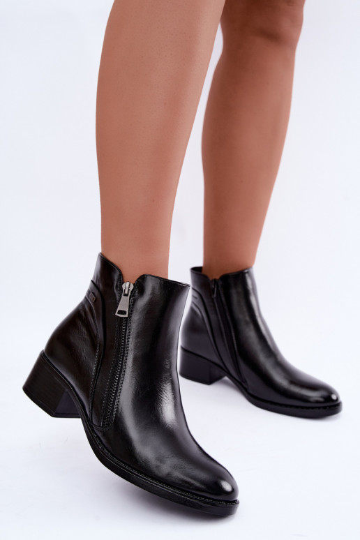 Botins pretos forrados Merseline