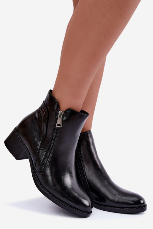 Botins pretos forrados Merseline