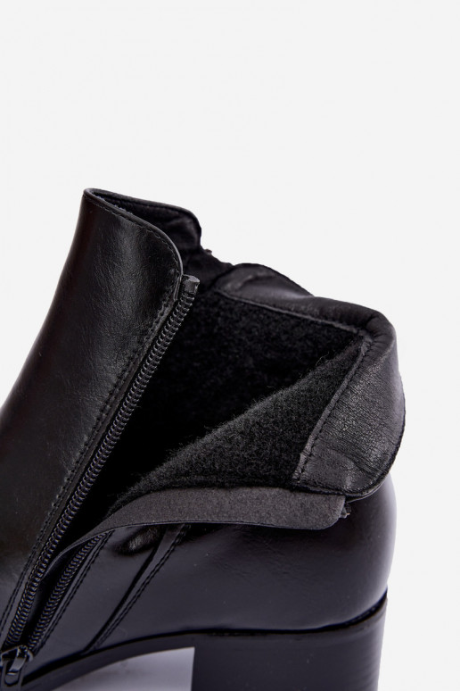 Botins pretos forrados Merseline