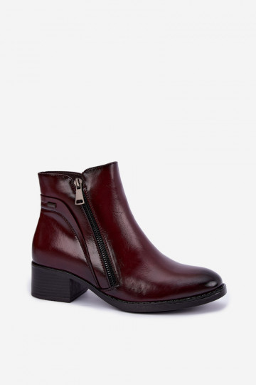Botins bordô forrados Merseline