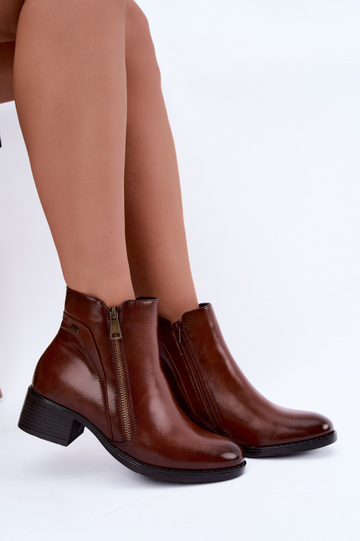 Botins marrons forrados Merseline