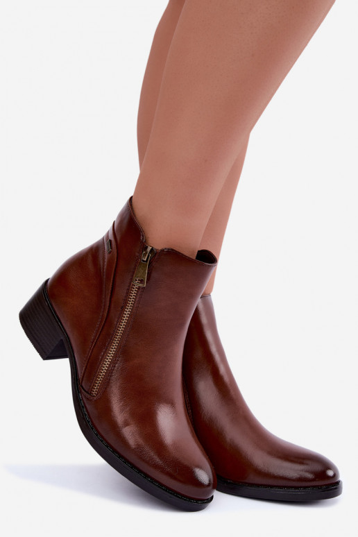 Botins marrons forrados Merseline