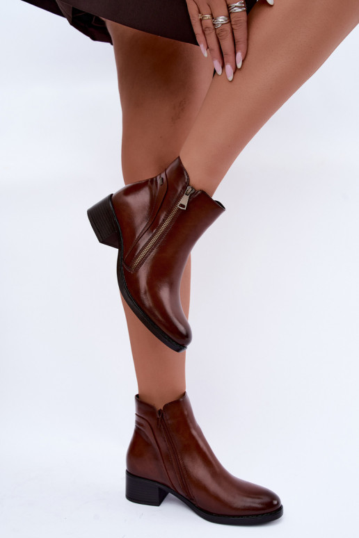 Botins marrons forrados Merseline