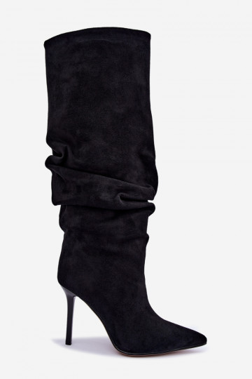 Botas pretas de cano alto com saltos finos Balira 2